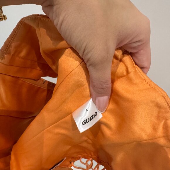 Danielle Guizio Satin Lace-Up Corset Top – Orange (Size S) - Picture 13 of 13